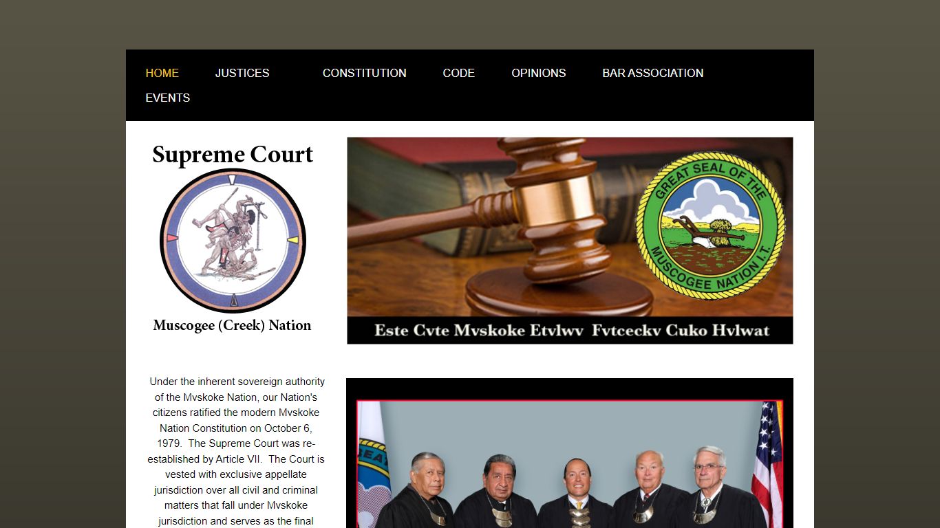 Muscogee (Creek) Nation Supreme Court – Muscogee (Creek ...